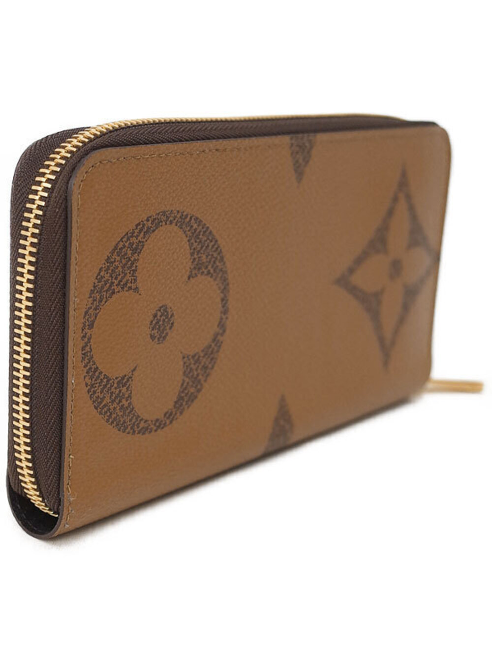 Louis Vuitton Monogram Long Zippy Giant Wallet Zipper Round Brown